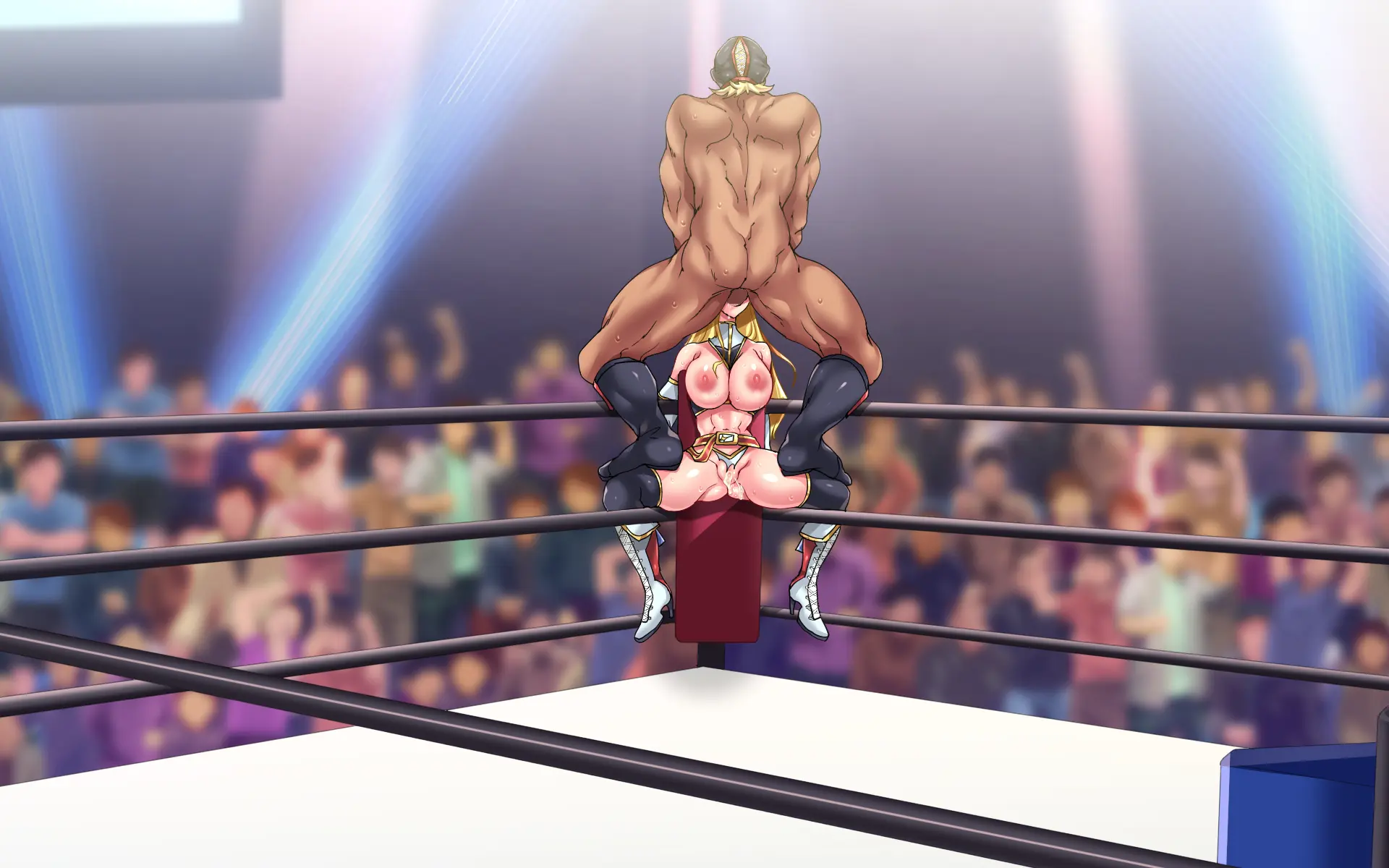 Kanzen Haiboku -WrestleDown- Muhai No Bijyo Wrestler Ga Wana Ni Hamari Ring-Jou De Youshanaku Nando Mo Okasareru!! | 완전 패배 -WrestleDown- 무패의 미녀 레슬러가 덫에 빠져 링 위에서 몇 번이고 무참히 범해진다!!